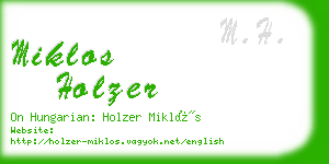 miklos holzer business card